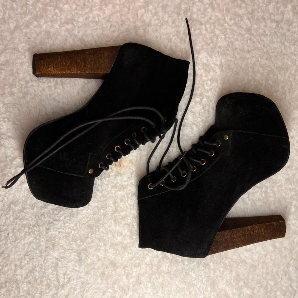 Jeffery Campbell Lita Black Suede